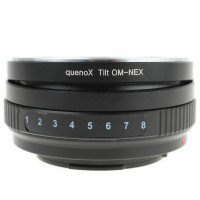 Quenox Tilt-Adapter für Olympus-OM-Objektiv an Sony-E-Mount-Kamera