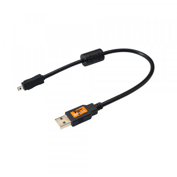Tether Tools TetherPro USB-Datenkabel für USB 2.0 an USB 2.0 Mini-B (8-Pin) - 30 cm Länge (schwarz)