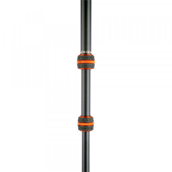 3 Legged Thing PUNKS TRAVIS 2.0, Aluminiumstativ mit Airhed Neo 2.0 - Schwarz-Orange