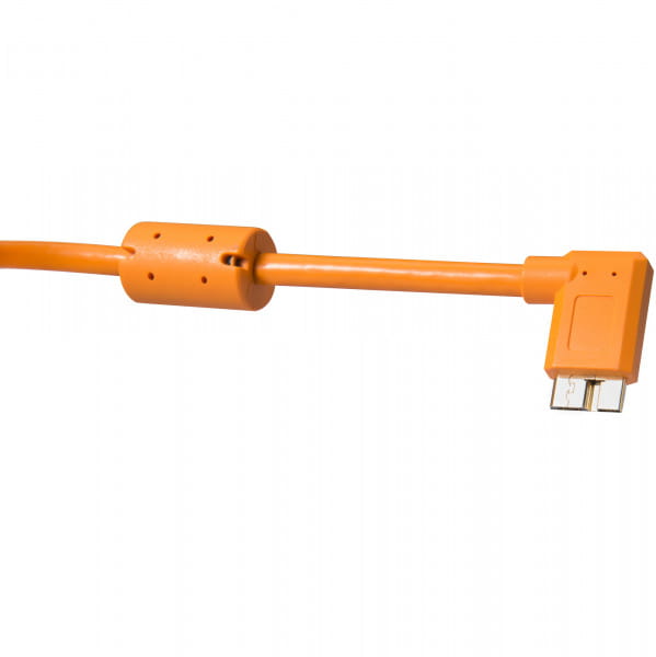 Tether Tools TetherPro USB-Datenkabel für USB 3.0 an USB 3.0 Micro-B 4,6 m, rechtsgewinkelt (Orange)