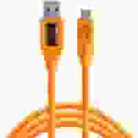 Tether Tools TetherPro USB-Datenkabel für USB 3.0 an USB-C - 4,6 m, gerade (Orange)