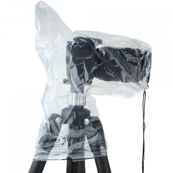 JJC Einweg-Regenschutzhülle für spiegellose Systemkamera mit Aufsteckblitz - 2 Stk. - transparent