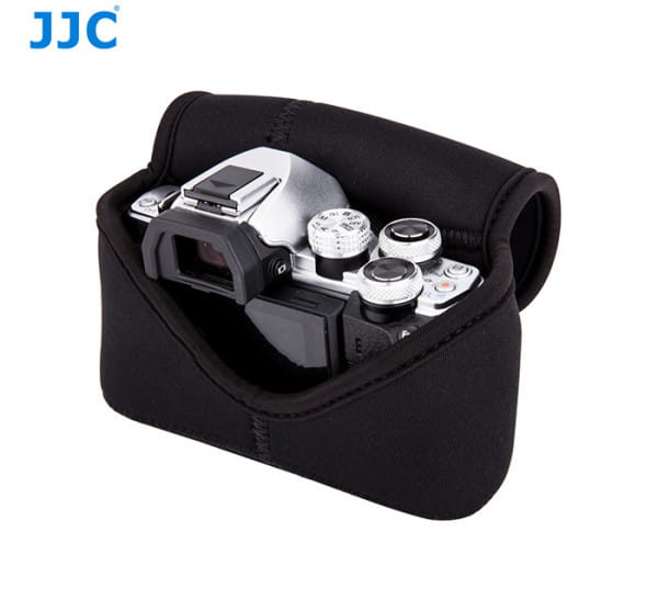 JJC O.N.E Neopren-Kameraschutzhülle für 1 kleinere/mittlere DSLM-Kamera mit Sucherkasten inkl. Objek