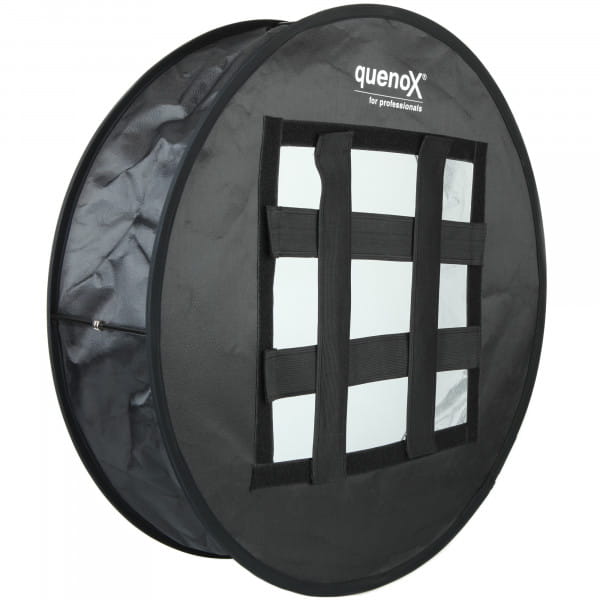 Quenox Universal-Softbox Durchmesser 47 cm inklusive Wabengitter für LED-Flächenleuchten mit maximal