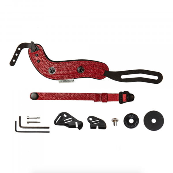 SpiderPro Hand Strap v2 Handschlaufe aus Leder - Rot