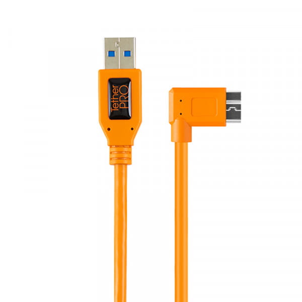 Tether Tools TetherPro USB-Datenkabel für USB 2.0 an Mini-B 5-pin rechtwinklig, 50cm, Orange