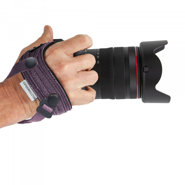 SpiderPro Hand Strap v2 Handschlaufe aus Leder - Lila