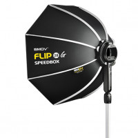 SMDV Speedbox-Flip28G - Faltbare Softbox für Speedlite-Blitzgeräte mit Klett für Grid