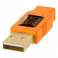Tether Tools TetherPro USB-Datenkabel für USB 2.0 an USB 2.0 Mini-B (5-Pin) - 4,6 m, gerade (Orange)