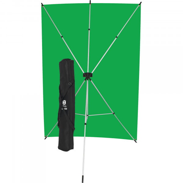 Westcott X-Drop - Mobiler Hintergrundrahmen und Stoff ca. 150 x 210 cm - Grün