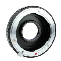 Quenox Adapter für Nikon-F-Objektiv an Pentax-K-Kamera - mit Korrekturlinse