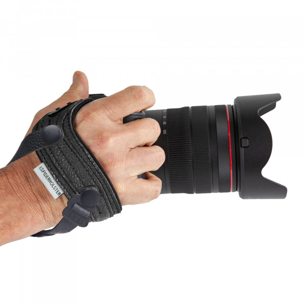 SpiderPro Hand Strap v2 Handschlaufe aus Leder - Schwarz