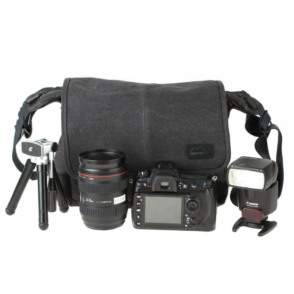 Matin Balade Bag 200 Canvas-Fototasche für kleine DSLR-Kameras und DSLM-Kameras (Schwarz)