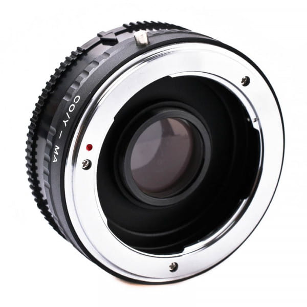 Quenox Adapter für Contax/Yashica-Objektiv an Sony/Minolta-A-Mount-Kamera - mit Korrekturlinse