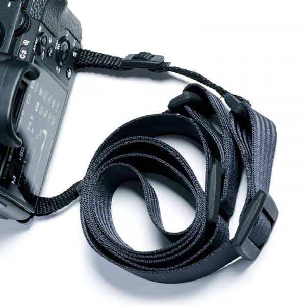 Spinn Design Längenverstellbarer Kameragurt für Systemkameras und DSLR, Schwarz