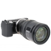 Quenox Adapter für Nikon-F-Objektiv an Sony-E-Mount Kamera