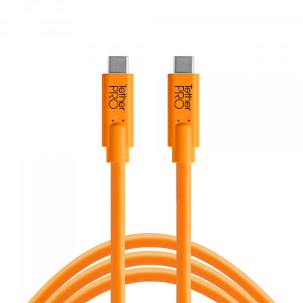 Tether Tools TetherPro USB-Datenkabel für USB-C an USB-C, Länge 90 cm, Orange