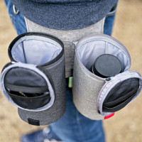 Cosyspeed Lens Case Objektivköcher für Camslinger und Flowbelt Größe L - Grau