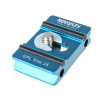 Novoflex QPL Slim 25 ultra-flache, schmale Klemmplatte (Wechselplatte) - z.B. für Systemkamera an Q=