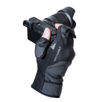 [REFURBISHED] VALLERRET Milford Fleece Glove Fotohandschuhe Schwarz - Größe M