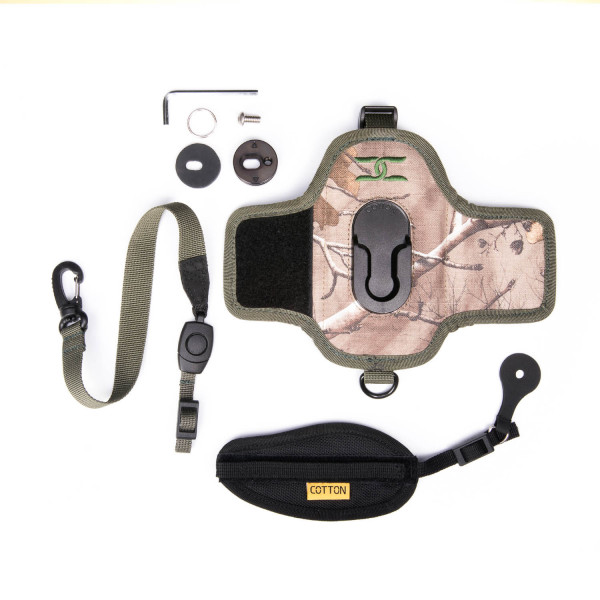 Cotton Carrier StrapShot Holster G3 Camo - Rucksackgurt-Holster für 1 DSLR- oder DSLM-Kamera