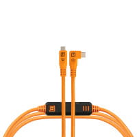 Tether Tools TetherPro Optima 10G Datenkabel mit TetherBoost USB-C rechtsgewinkelt - 1 m (Orange)