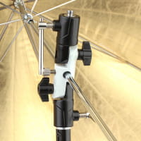 Quenox Doppelgelenk-Neiger für Blitze und anderes Zubehör an Lampenstativ oder Kamerastativ