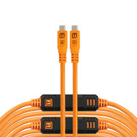 Tether Tools TetherPro Optima 10G Datenkabel USB-C an USB-C - 9,4 m (Orange)