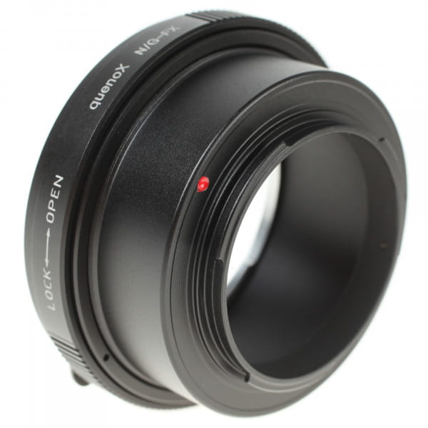 Quenox Adapter Nikon F-Objektiv an Fuji-X-Mount-Kamera - mit Blendenring