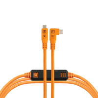 Tether Tools TetherPro Optima 10G Datenkabel USB-C an USB-C rechtsgewinkelt - 4,6 m (Orange)