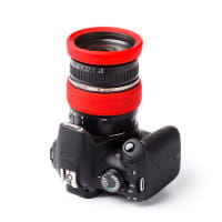Easycover Lens Rim Stoßschutz-Set für Objektive 2-teilig 62 mm Rot