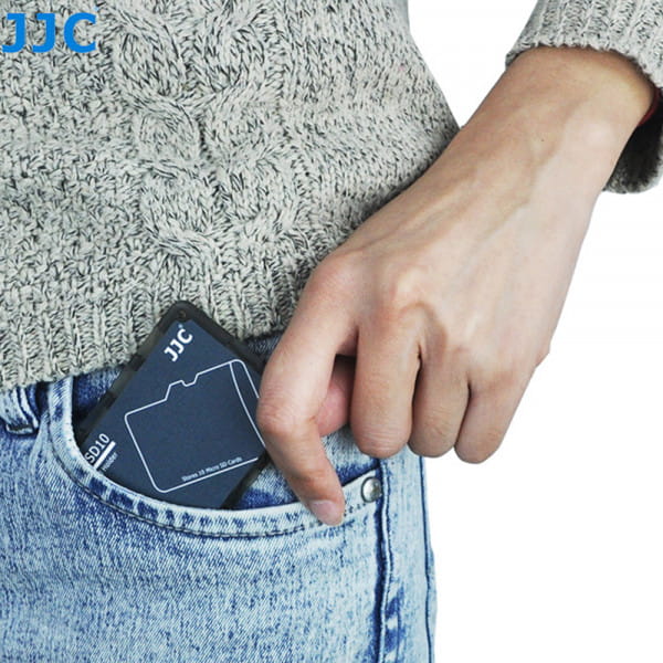 JJC Mini-Speicherkartenetui im Kreditkartenformat - für bis zu 10 Karten vom Typ microSD, microSDHC