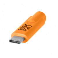 Tether Tools TetherPro USB-Datenkabel für USB-C an USB 3.0 Micro-B - 4,6 m, rechtsgewinkelt (orange)