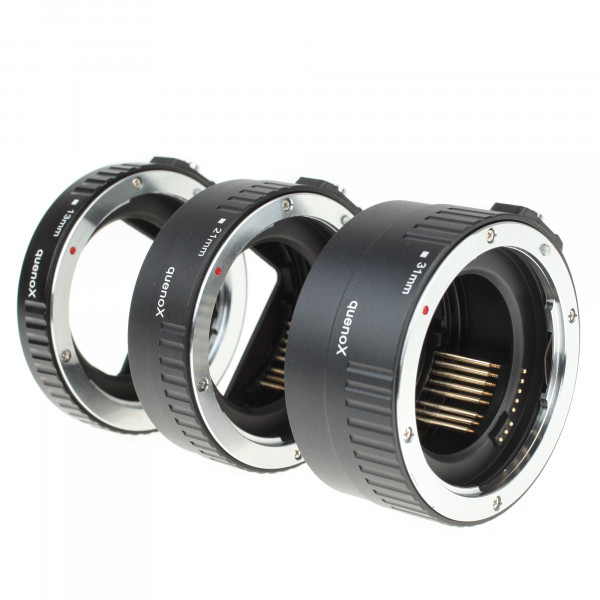 Quenox Autofokus-Zwischenringe für Canon EOS - Aluminium