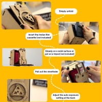 Jollylook Pinhole Mini Lochkamera zum selber bauen für Instax Mini Braun