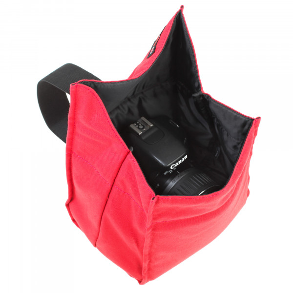 Artisan&Artist ACAM-76 Kamera-/Zubehör-Tasche mit elastischem Verschlussband, für DSLM, rot