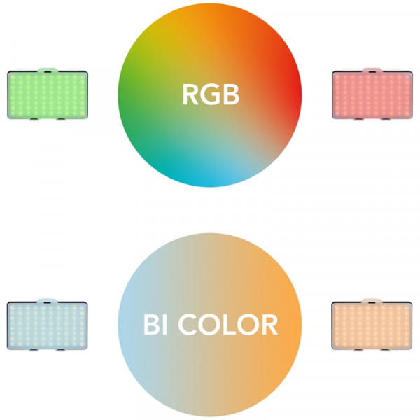 Walimex pro Rainbow Pocket - Kompakt-LED mit RGB-Farblicht und Bicolor-Licht