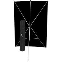 Westcott X-Drop - Mobiler Hintergrundrahmen und Stoff ca. 150 x 210 cm - Schwarz