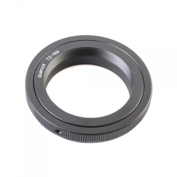 Quenox Adapter für T2-Objektiv an Nikon-F-Kamera