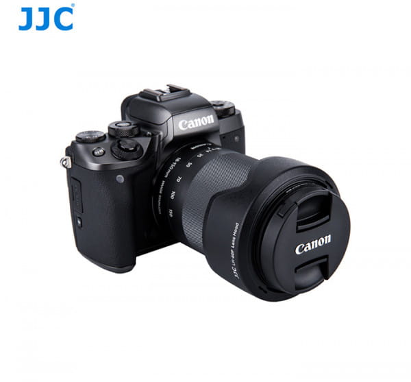 JJC Gegenlichtblende für Canon EF-M 18-150mm f/3.5-6.3 IS STM - ersetzt Canon EW-60F
