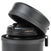 Quenox Retro-Objektivköcher in Lederoptik 97 x 80 mm (64 x 70 mm) - z.B. für Systemkamera-Objektiv,