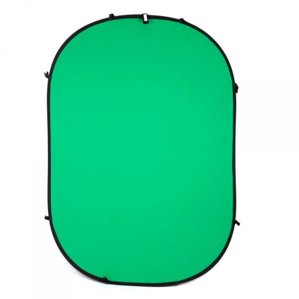 Quenox Falthintergrund 150 x 200 cm 2-in-1 grün-blau (Chroma Key) (Greenscreen)