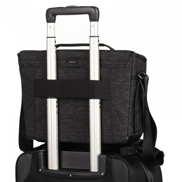 ThinkTank Vision 13 Graphite - Schultertasche Grau meliert für 1 DSLR, 1 Stativ, 1 Tablet, 1 Laptop