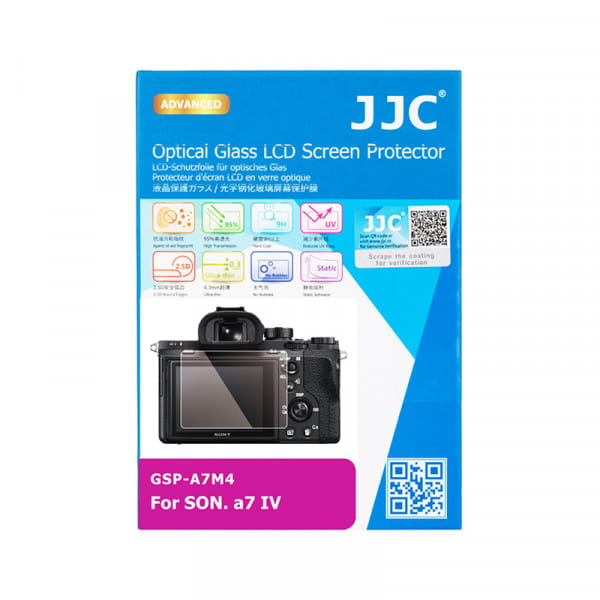 JJC GSP-A7II Displayschutzabdeckung aus Glas für Sony Alpha a7 IV