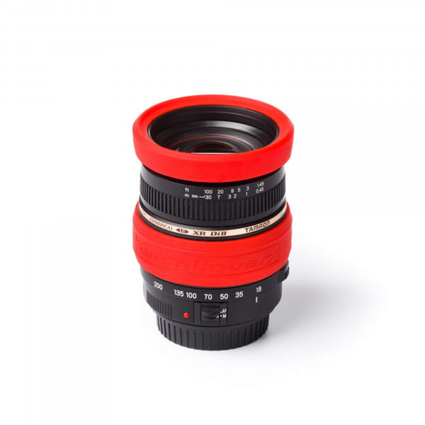 Easycover Lens Rim Stoßschutz-Set für Objektive 2-teilig 62 mm Rot