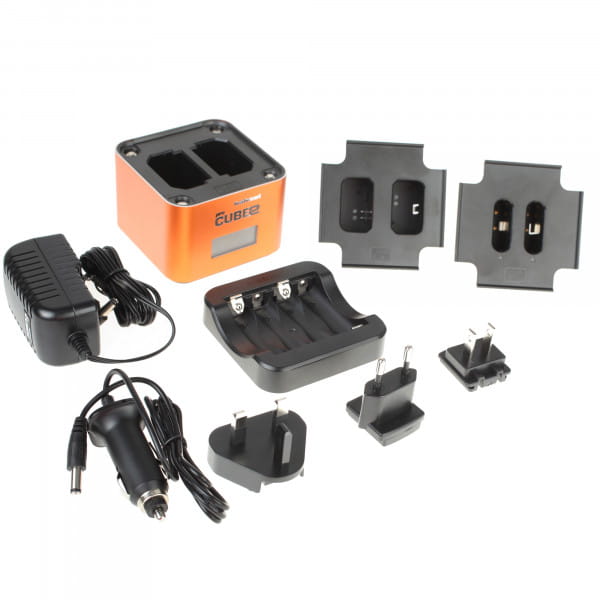 Hähnel ProCube 2 Sony Doppel-Ladegerät für 4 Mignon-Akkus oder 2 Li-Ionen-Akkus vom Typ NP-BX1, NP-F