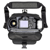 ThinkTank Vision 10 Graphite - Schultertasche Grau meliert für 1 DSLR, 1 Stativ, 1 Tablet, 1 Weitwin
