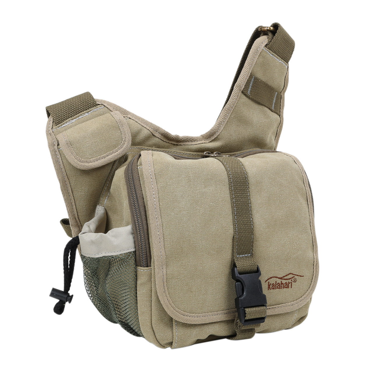 Kalahari Fototasche KIKAO K-51 Khaki aus robustem Canvas 440051-8