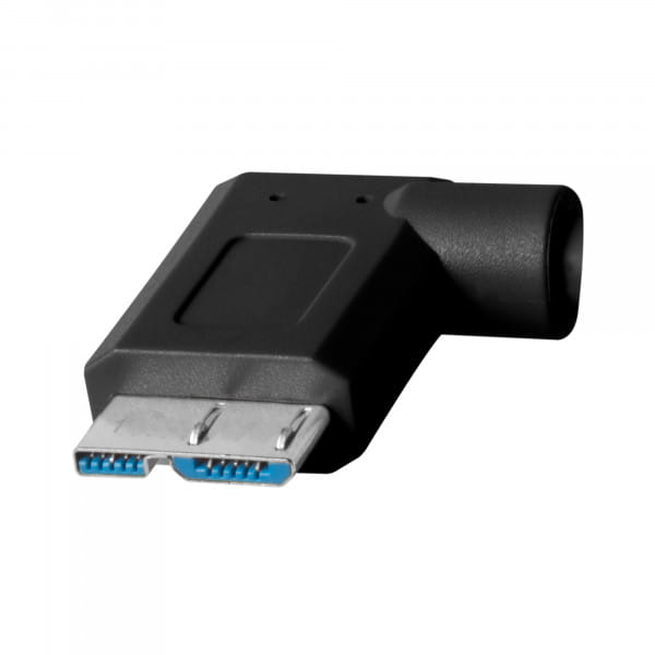 Tether Tools TetherPro USB-Datenkabel für USB-C an USB 3.0 Micro-B - 4,6 m, rechtsgewinkelt (schwarz