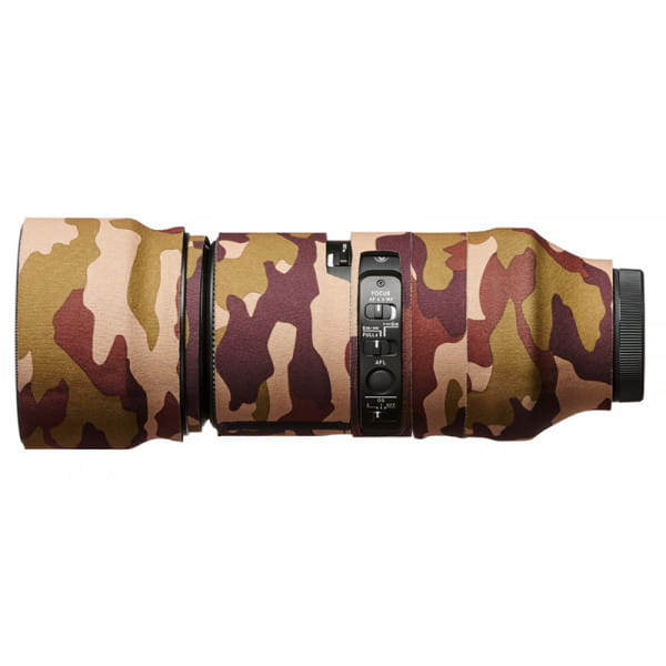 easyCover Lens Oak Objektivschutz für Sigma 100-400mm F5-6.3 DG DN OS Brown Camouflage